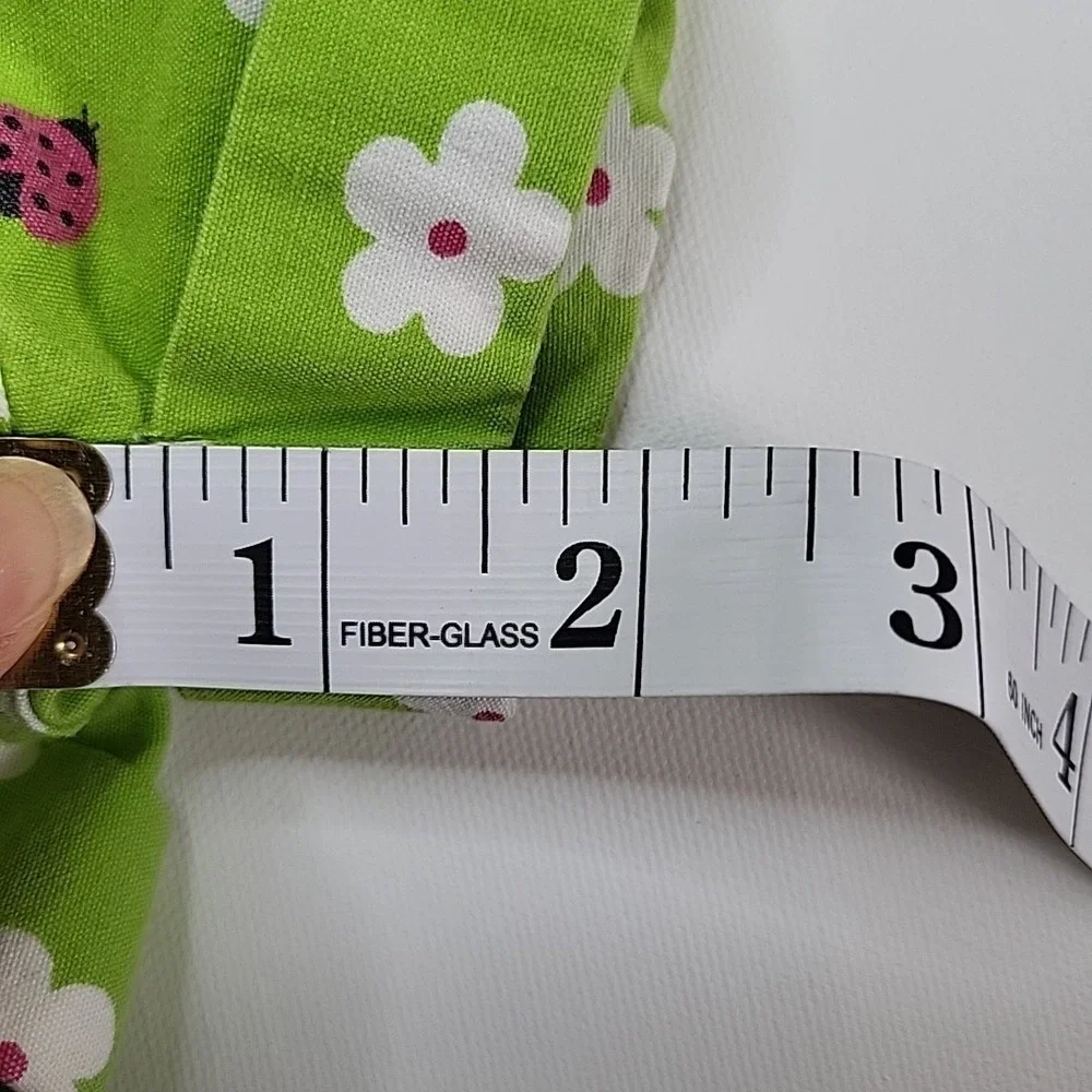 Y2K GYMBOREE Ladybug Pull-On Shorts‎ Pink Green Size 18-24mo